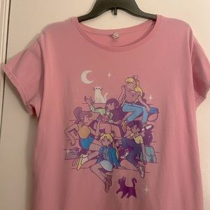 Sailor Moon Pink short Sleeve Tshirt